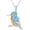 Kingfisher, variant on SOULMEET 925 Sterling Silver Amber Turquoise Birds Pendant Necklace Vintage Jewelry Gifts for Women Mother