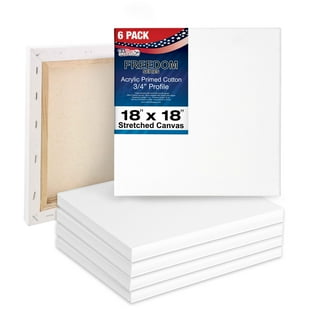 Milo Stretched Artist Canvas | 12x16 inch | Value Pack of 6 Canvases for Painting, Primed & Ready to Paint Art Supplies for Acrylic, Oil, Mixed Wet