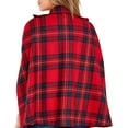 thumbnail image 3 of Women's Winter Autumn Coat Plaid Cape Double Breasted Poncho Jacket with Pockets Open Front Tunic Style Outerwear, 3 of 4