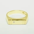thumbnail image 2 of LBG British Made 9k Yellow Gold Cubic Zirconia Mens Band Ring - 25 size options - Size 11.5, 2 of 6