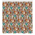 thumbnail image 3 of Ambesonne Dog Lover Shower Curtain, Hipster Bulldog Pug, 69"Wx75"L, Multicolor, 3 of 3