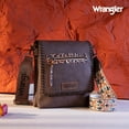 thumbnail image 4 of Wrangler Crossbody Bags for Women Vintage Hand Woven Shoulder Purse, Leopard-Chocolate Coffee, 4 of 7