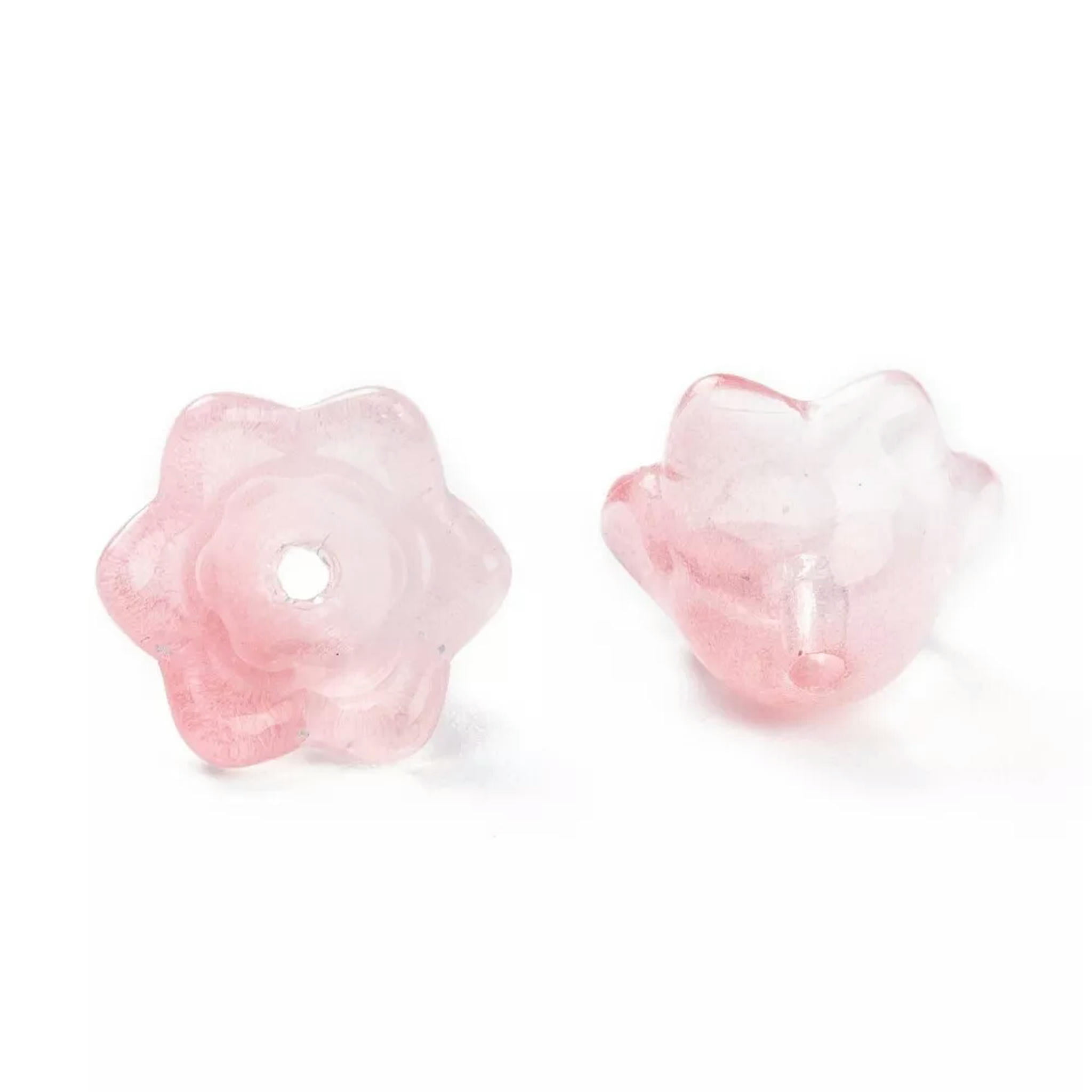 U8MO 200pc 11x10mm Electroplate Glass Flower Beads Bead Caps Loose Spacer Craft Beads