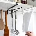 thumbnail image 4 of Wrought Iron Rotating Rag Frame Free Punching Rack Towel Rack Kitchen Towel Rack（white）, 4 of 8