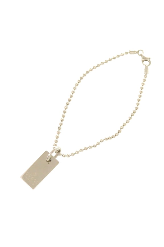 Pre-Owned Gucci Plate Bracelet Silver 925 1068 GUCCI (Fair)