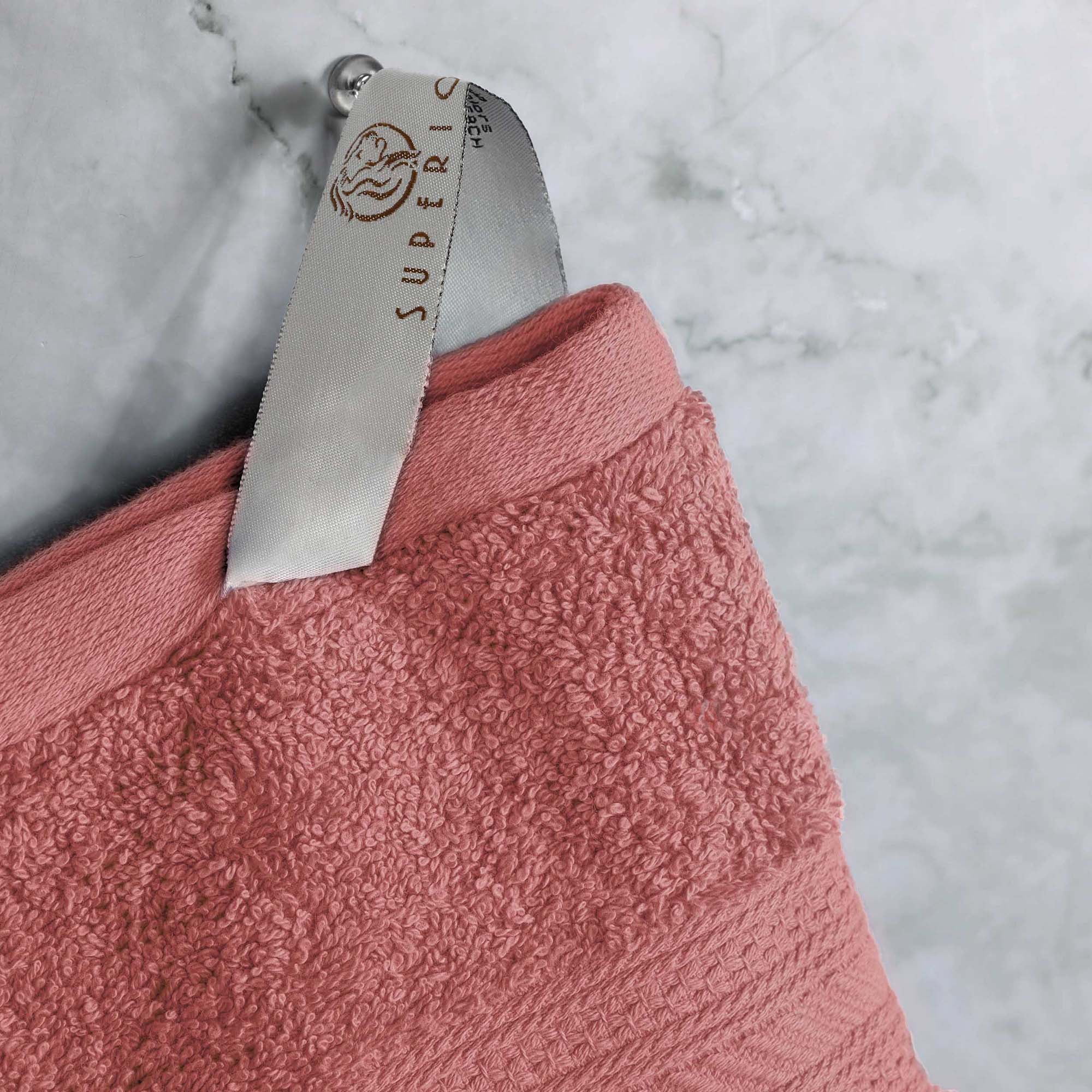 Superior Atlas Cotton Heavyweight Hand Towel, Set of 6, Blush