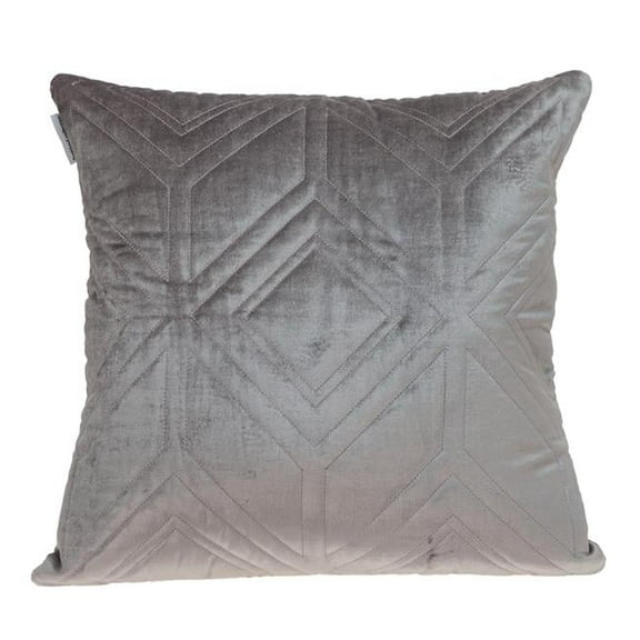 Reta Transitional Taupe Square Throw Pillow