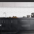 thumbnail image 5 of Imitation Marble Pattern Tile Sticker for Kitchen or Bathroom, Removable Backsplash 3D Wall Tile 5 Pieces Series, 5 of 5