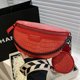 thumbnail image 4 of Bolsa De Pecho Bolsa de pecho con patrón de cocodrilo, Bolsa de hombro con cadena y correa ancha tejida para el trabajo (rojo) Tmvgtek Para Estrenar, 4 of 8