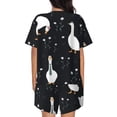 thumbnail image 3 of Rocae Fashionable Goose for Two Piece Sleepwear Pajamas Sets for Women Soft Short-Sleeved Pjs with Lounge Shorts XX-Large, 3 of 9
