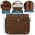 thumbnail image 3 of PAVILIA Hanging Toiletry Bag Women Men, Foldable Cosmetic Organizer Travel Bag, Water Resistant Makeup Bag Toiletries, Large Travel Essentials Kit (Dark Brown), 3 of 8