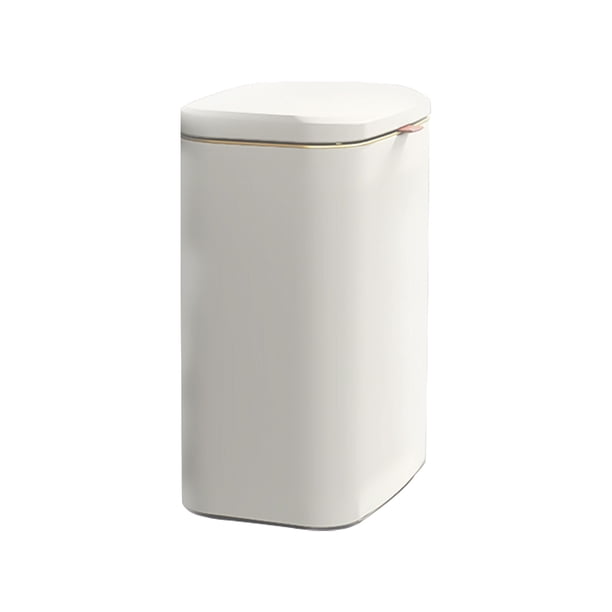Bote de basura de cocina Inteprter de acero inoxidable con tapa 8L blanco