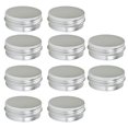 thumbnail image 2 of Injueey Latas de aluminio plateadas vacías de 10ml/30ml, latas con tapa de rosca, velas redondas, especias, maquillaje, latas con tapa de rosca, Almacenamiento y organización del hogar Injueey HA004567-00, 2 of 6