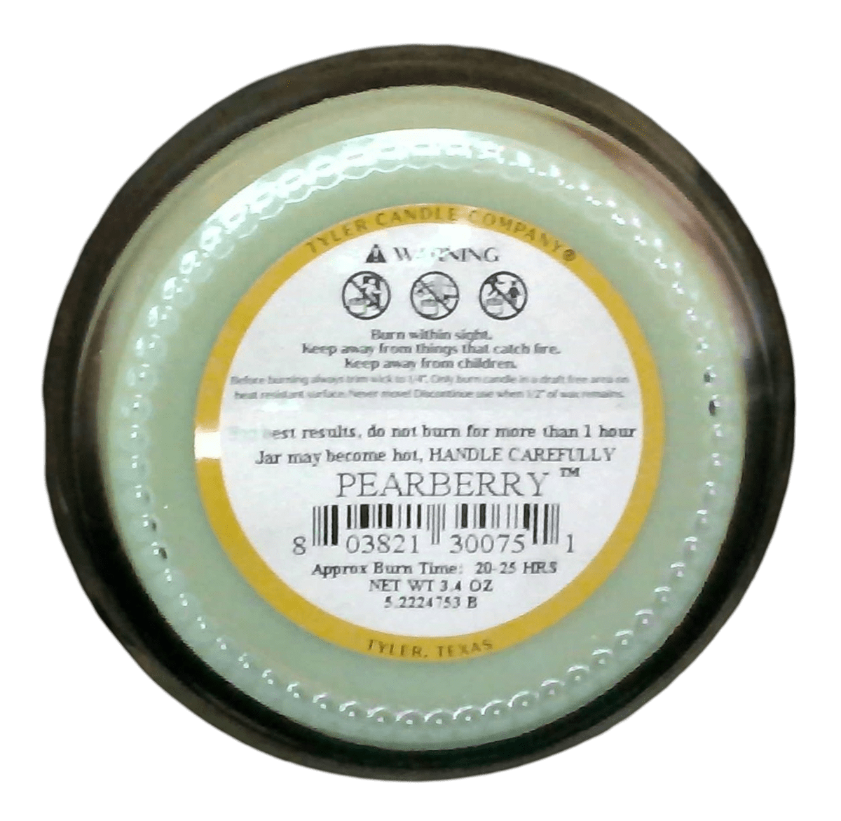 (3 pack) Tyler Candle Company - Pearberry - 3.4oz jar candle - with Tyler matches