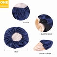 thumbnail image 2 of Silk Satin Sleep Cap for Long Hair & Curls, Adjustable Double Layer Night Bonnet for Hair Protection, 100% Silk Hair Cap for Women, Breathable & Fade-Resistant Overnight Hair Care, 2 of 6