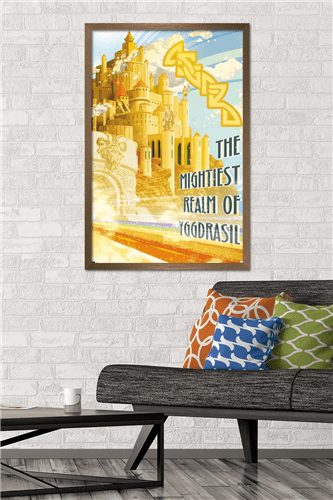 Marvel: Hero Lands - Asgard Wall Poster, 22.375" x 34" Framed