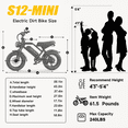 thumbnail image 5 of 750W Electric Bike for Teens&adults, UL2849 Certified Fat Tire E-Bike, 20+MPH 48V 15.6Ah Mountain Bike , Cool off-Road Electric Bike Gift for Teenage Riders, 5 of 9