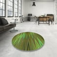 thumbnail image 4 of Ahgly Company Machine Washable Indoor Square Transitional Antique Bronze Green Area Rugs, 7' Square, 4 of 7