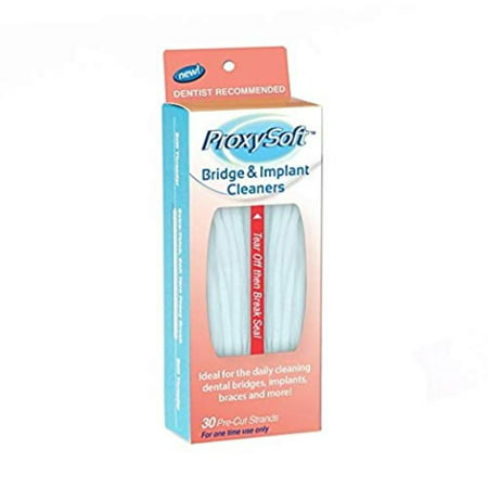 Dental Floss for Bridges and Dental Implants for Optimal Oral Hygiene - Floss Threaders for Bridges and Implants with Extra-Thick Proxy Brush - Bridge and.., By