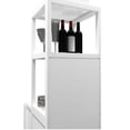 thumbnail image 3 of Keepoman 52 inch Natural-Bamboo Storage Cabinet with Linen Tower, Cabinet for Bathroom, Bedroom, Living room, White, 3 of 7