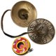 thumbnail image 3 of Yellow Brass Cymbal Bell for Religious Ceremony 1Set Percussion Instrument, 3 of 4