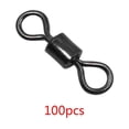 thumbnail image 2 of Maoww 100 Pieces Fishing Swivels Flexible Stainless Steel Rolling Barrel Swivel Protection Connector Tackle Accessory Snap Component 10#, 2 of 8