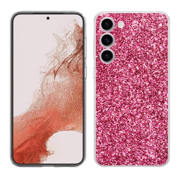 TalkingCase Slim Phone Case Compatible for Samsung Galaxy S23+ Plus 2023, Pink Sparklings Print, Lightweight, Flexible, USA
