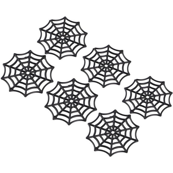 Halloween Plastic Cobweb, Halloween Spider Web Holiday Accessories for Halloween Decoration 50Pcs (Black)