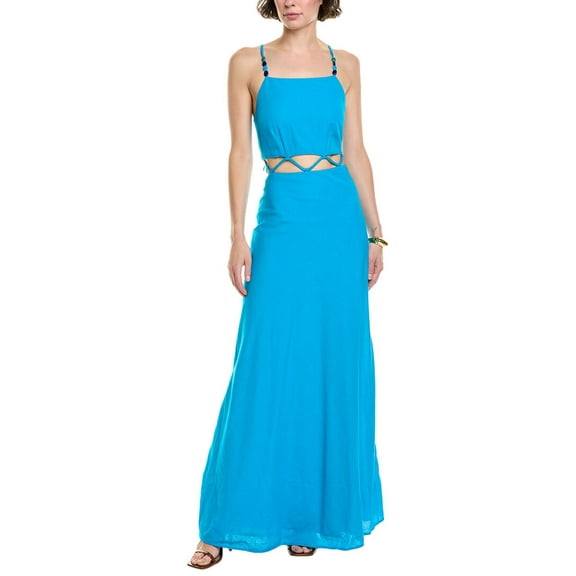 ALLISON womens  Orie Maxi Dress, 2, Blue