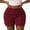 Wine, variant on Women's High Waisted Sweat Shorts, Stretchy Athletic Shorts with Drawstring & Pockets, Casual Summer Shorts for Hiking, Gym, Golf & Everyday Wear(White/M)