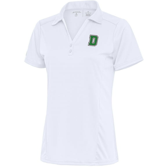 Women's Antigua  White Dartmouth Big Green Desert Dry Tribute Polo