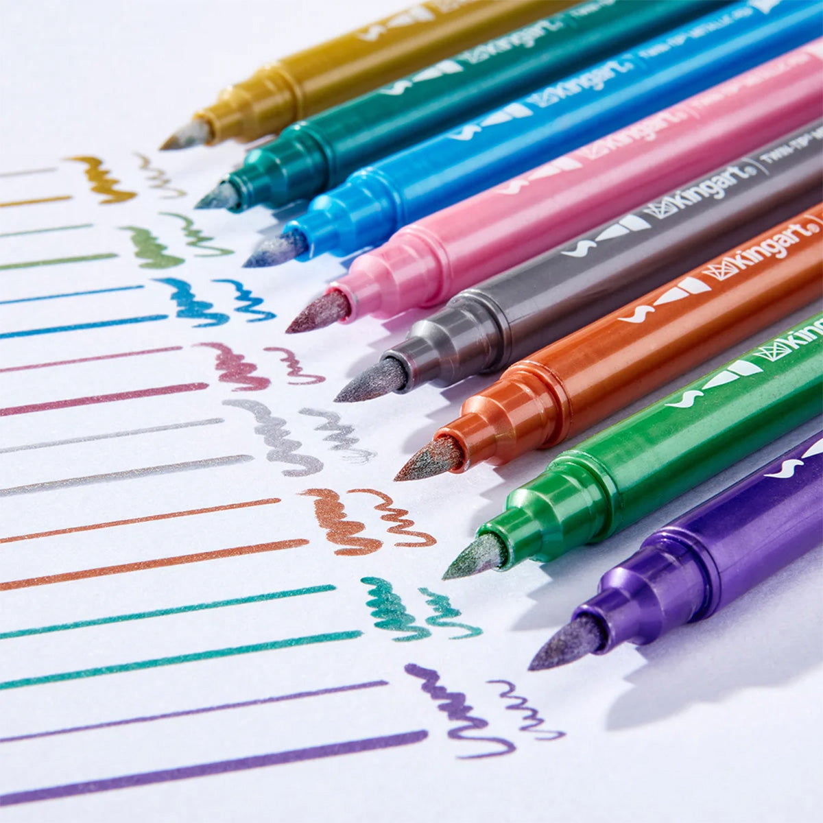 Twin-Tip Metallic Pens 24 Colors