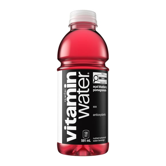 glacéau vitaminwater xxx baie d’açaï, bleuet et grenade, bouteille de 591 mL