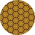 thumbnail image 1 of Ahgly Company Indoor Round Patterned Cookie Brown Area Rugs, 6' Round, 1 of 6