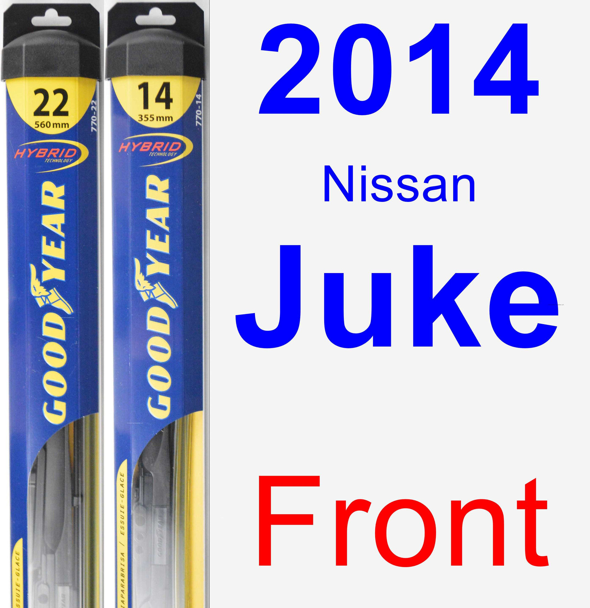 2014 Nissan Juke Wiper Blade Set/Kit (Front) (2 Blades) Hybrid