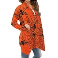 thumbnail image 6 of WXLWZYWL Womens Halloween Costumes 2024, Cute Pumpkin Ghost Bat Cat Spider Printed Long Sleeve Cardigan Sweaters for Women Lightweight, 6 of 6