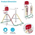 thumbnail image 4 of Resenkos Kids Folding Horizontal Bar with 4 Adjustable Heights-Multicolor, 4 of 9