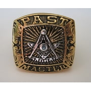 Masonic Rings Past Master Freemason Ring / Masonic Ring - Gold Plated Steel