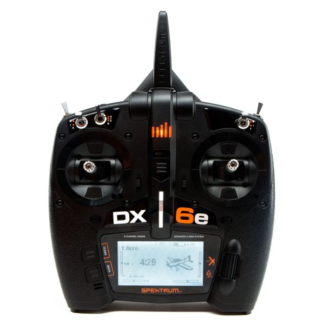 Transmisor de radio RC Spektrum DX6e de 6 canales DSMX 2.4 GHz
