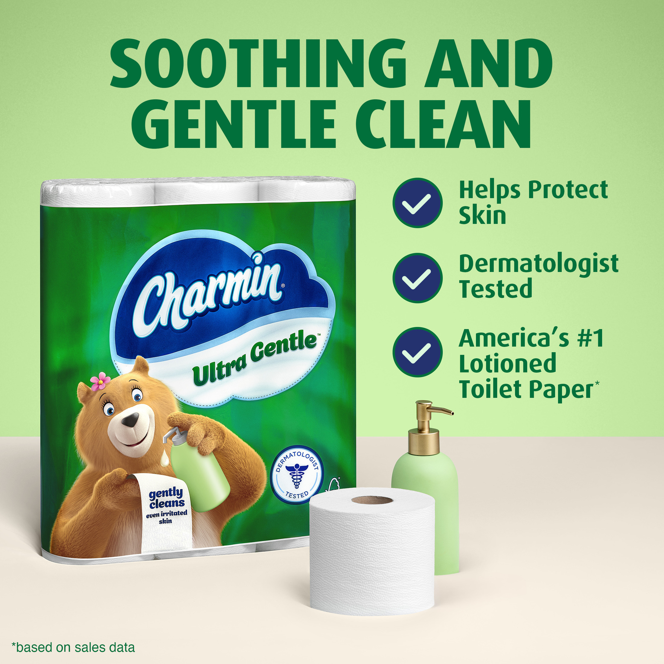 Charmin Ultra Gentle Toilet Paper with Lotion, 18 Mega Rolls photo 2