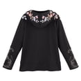 thumbnail image 2 of FLORIANA Womens Floral Embroidered Hoodie Pullover Hoodie for Women Fall Jacket - Small, 2 of 2