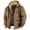 Brown, variant on GIPQJK Plus Size Fleece Lined Jacket for Men Sherpa Full-Zip Hooded Jackets Big and Tall American Flag Print Zipper Hiking Coat for Outdoor,Army Green 2XL