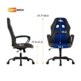 thumbnail image 7 of Bestoffice Ergonomic High Back PU Gaming Chair with Lumbar Support and Adjustable Height, Black/Blue, 7 of 7