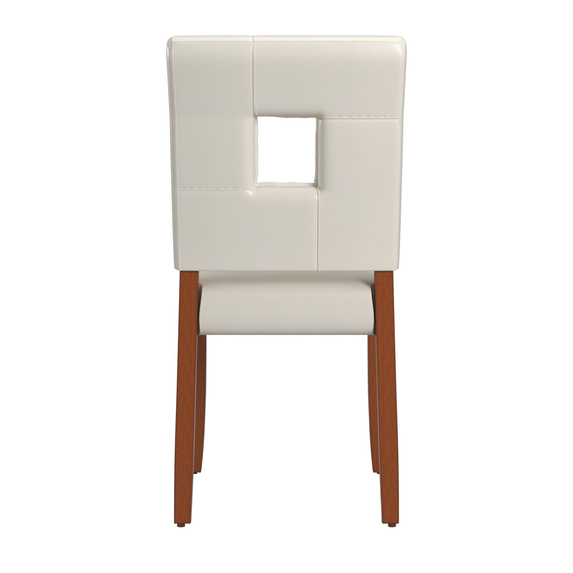 Weston Home Sive White Faux Leather Dining Chairs, Set of 2