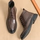 thumbnail image 4 of Botas clásicas de cuero de diseñador para hombre, botas Oxford de cuero cortas hasta el tobillo de lujo con punta estrecha, zapatos de vestir de negocios a la moda, 4 of 4
