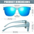 thumbnail image 2 of Gafas de Sol Peekaco Polarizadas UV400 para Usar sobre Anteojos para Hombre y Mujer, 2 of 7