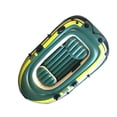 thumbnail image 1 of Bote inflable de remos para tres personas, de PVC verde, para pesca, buceo a la deriva, 1 of 8