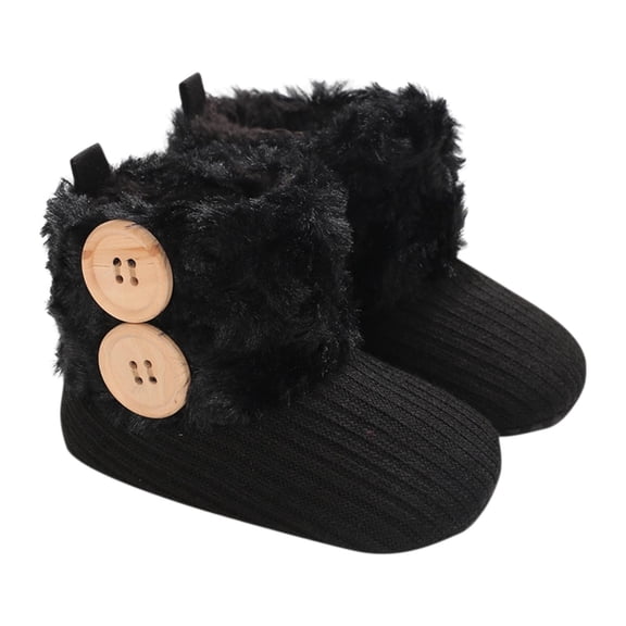 YMUQEIGH Baby Booties, Newborn Baby Booties Non-Slip Warm Cozy Baby Slippers Toddler Boys Girls Infant Winter Cozy Socks Shoes Easy On and Off Snap Boots Crib Warm Shoe First Walker Birthday Shower