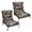 Black Floral, variant on Eurhowing Waterproof Patio Rocking Chair Cushions 1-Piece, 3" Thick Outdoor Chair Cushion with Ties, Non-Slip Seat Pad for Garden Lawn Furniture, 2Pack, Red