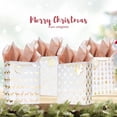 thumbnail image 6 of UNIQOOO 12PCS Metallic Gold Christmas Gift Bags Bulk with Tag, Large 12.5 x10.5 Inch, Assorted Snowflake, Reindeer, Xmas Tree Holiday Gift Wrap Paper Bag For Shirt, New Year Party Favor Gift Packaging, 6 of 9